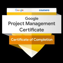 Certyfikat Google Project Managment