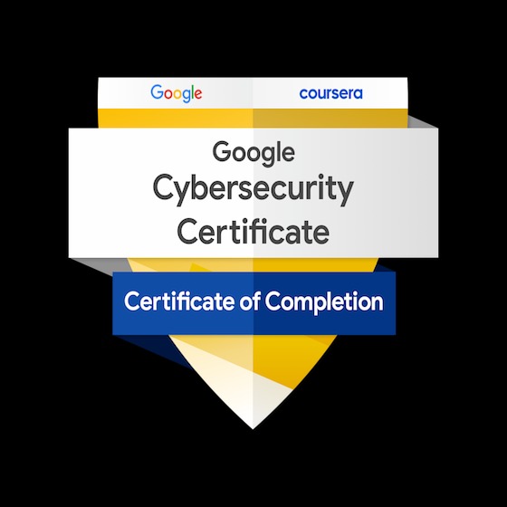 Certyfikat Google Cybersecurity