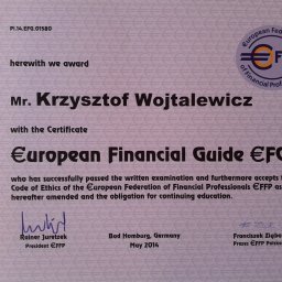 Europejski certyfikat doradcy finansowego 