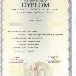 WITSY Language School - Magister filologii angielskiej (specjalność nauczycielska. 2025)