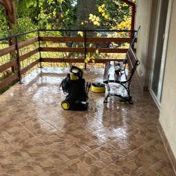 Ekipa czystości - Mycie tarasu myjka ciśnieniowa