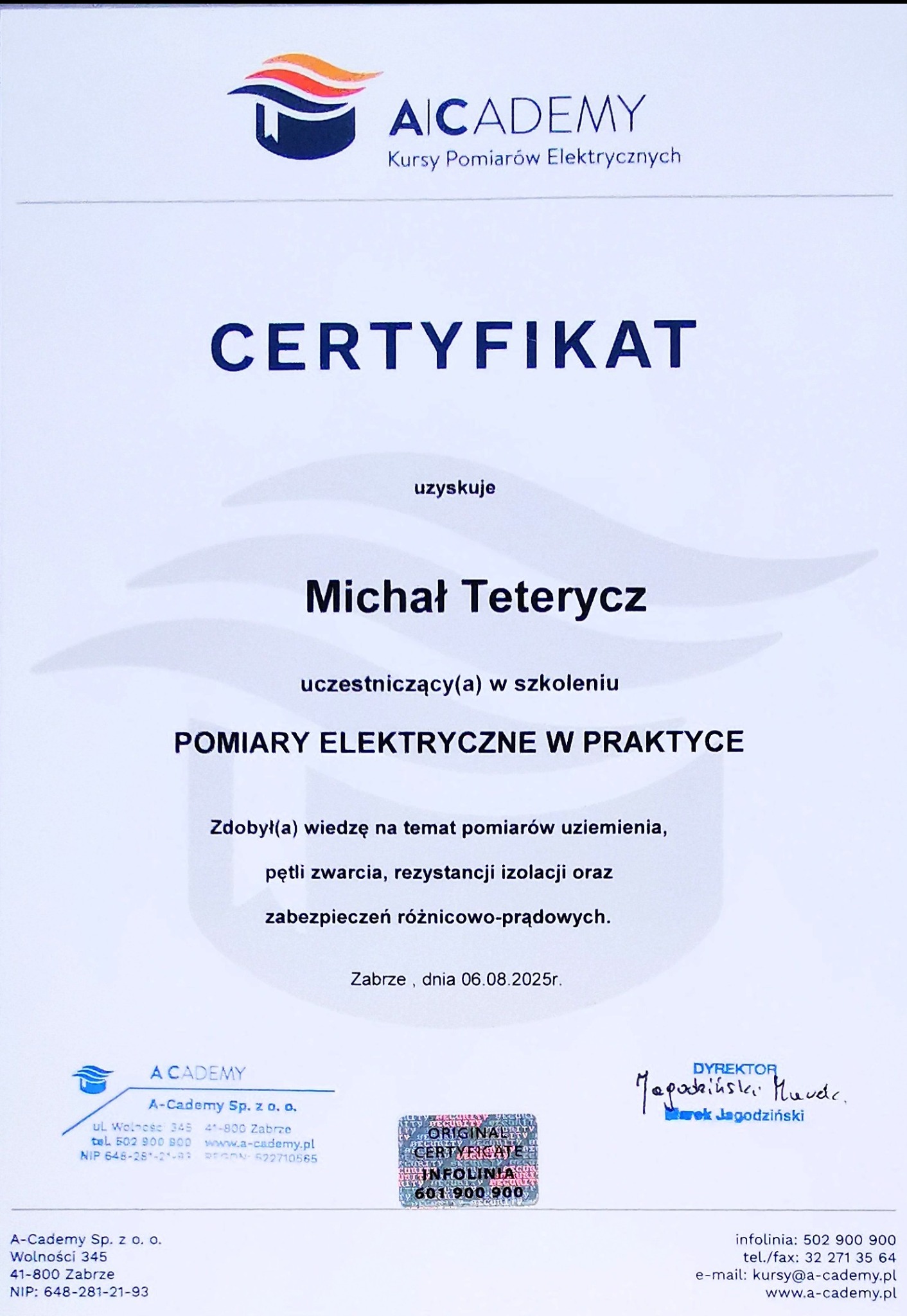 Szkolenie na miernikach firmy Sonel