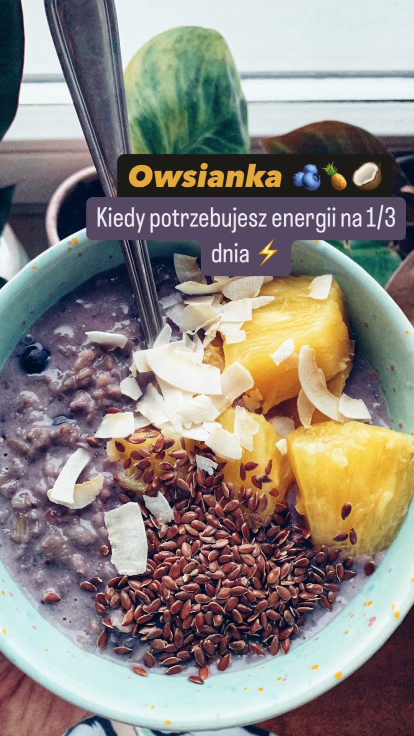 owsianka z ananasem i kokosem