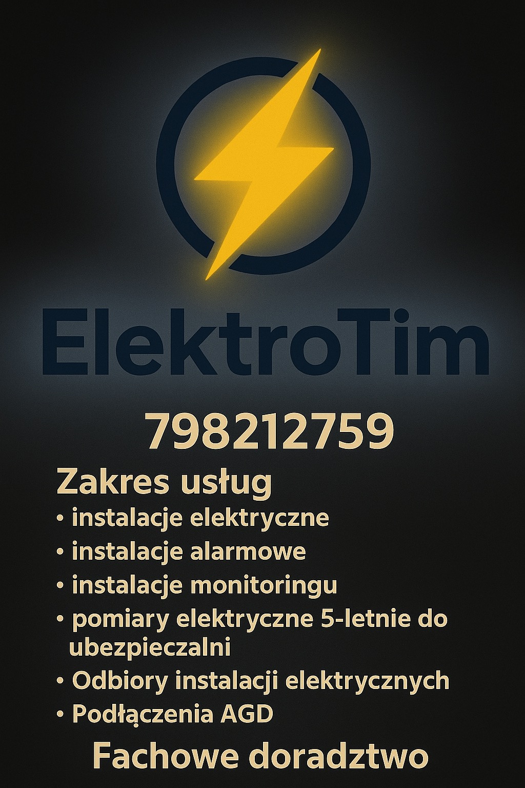 ElektroTim Lgota-Mokrzesz: Instalacje elektryczne, alarmowe, monitoring, pomiary, odbiory i podłączenia AGD. Fachowe doradztwo, tel. 798212759.