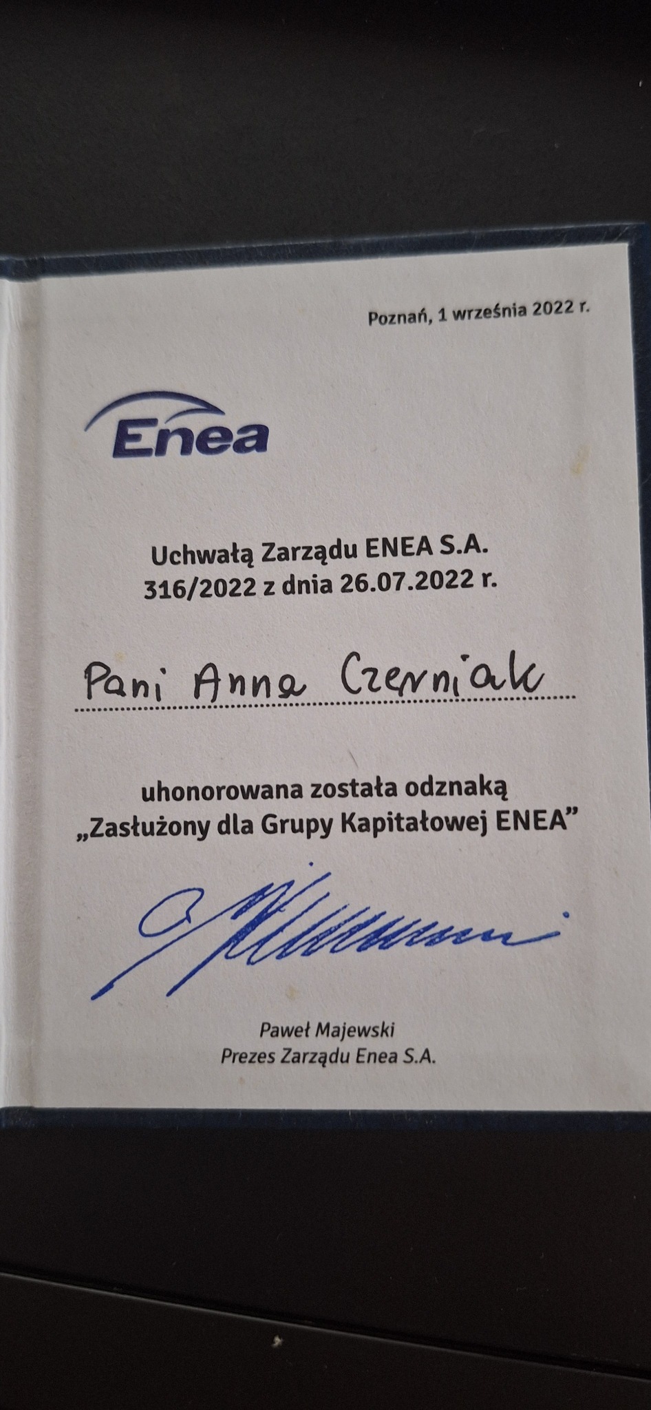 A to od mojej poprzedniej firmy.