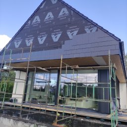 DARBUD - zabudowa szczytu płytką łupkową