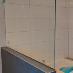 Murek+szkło w otwartym brodziku