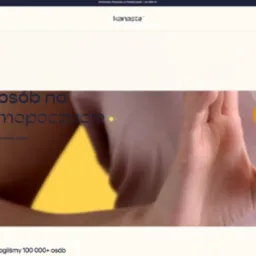 Strona internetowa marki Kanaste z ofertą olejku CBD. Widoczny produkt w dłoni, hasło „Lepszy sposób na dobre samopoczucie” i przycisk „Kup teraz”.