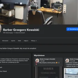 Przykład realizacji social media barbera Grzegorza Kowalskiego.