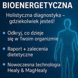 🔹 Analiza biorezonansowa – poznaj potrzeby swojego organizmu 
🔹 Indywidualne zalecenia diety,suplementacji i stylu życia 
🔹 Wsparcie w równowadze emocjonalnej, energetycznej i fizycznej 
🔹 Wiedza naturopatii, medycyny mitochondrialnej i TMC. 