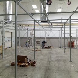 Konstrukcja stalowa wsporcza w hali magazynowej - Projektant konstrukcji, Wykonawca prac, Kierownik montażu