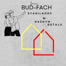 Logo firmy 
Całość utrzymana jest w prostym, technicznym stylu, z dominacją szarości w tle, co podkreśla profesjonalizm i branżę budowlaną.