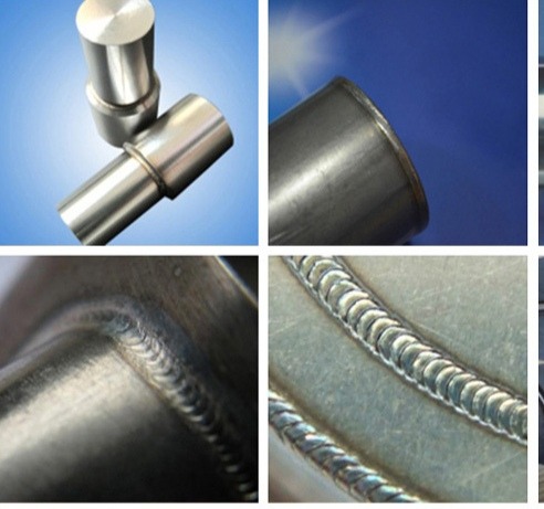 Kompilacja zbliżeń spawów na metalowych elementach, ukazująca precyzję i jakość łączeń. Widoczne różne techniki spawania i detale wykończenia.