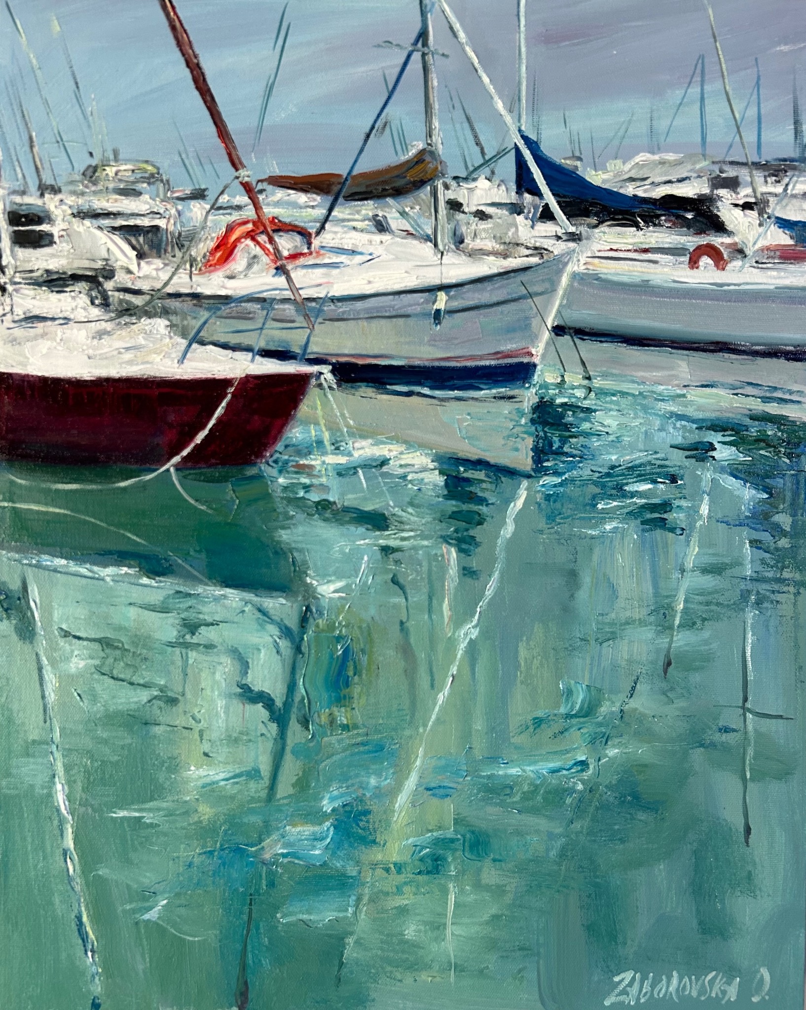 Krajobraz Rozmiar 50x60 cm Technika: olej, płótno.