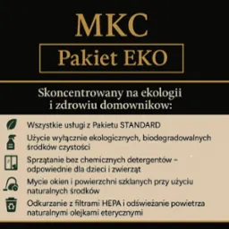 Eko pakiet sprzątania MKC: ekologiczne środki czystości, mycie okien naturalnymi środkami, odkurzanie z HEPA i olejkami eterycznymi. Sprzątanie bez detergentów, dla dzieci i zwierząt.