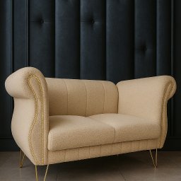 Sofa do recepcji w salonie kosmetycznym, tkanina 