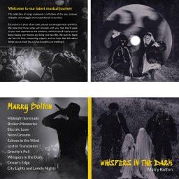 Artur Małowiejski - Usługi Graficzne - Czarno-biała okładka albumu muzycznego z artystami w różnych sceneriach i stylach, w tym koncert, graffiti i postacie w przebraniach. Żółte napisy tytułów i nazwiska wykonawcy.