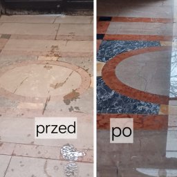 SURES SPÓŁKA Z OGRANICZONĄ ODPOWIEDZIALNOŚCIĄ - Mycie i polerowanie starego zniszczonego wejścia do restauracji