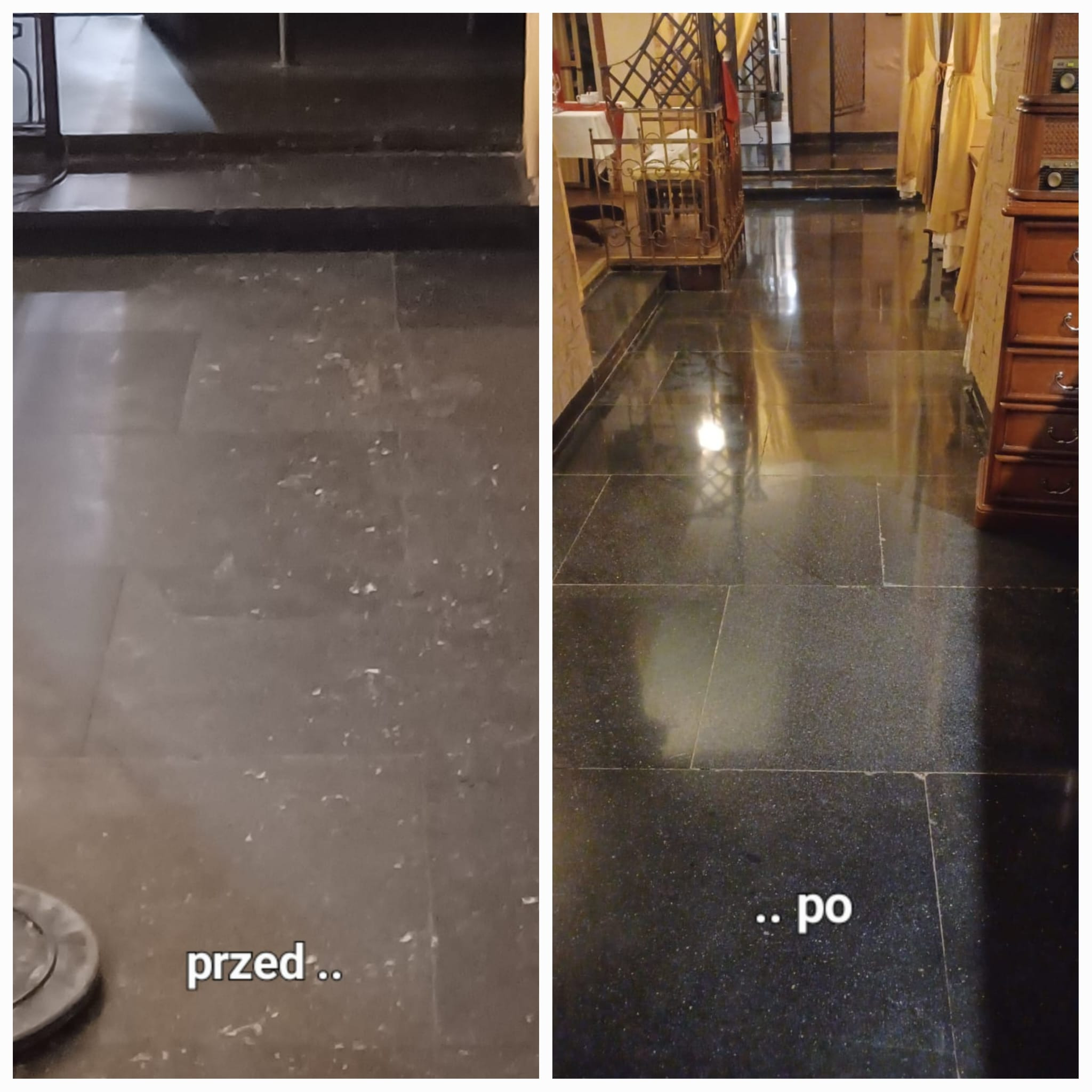 Przywrócenie błysku w holu restauracyjnym