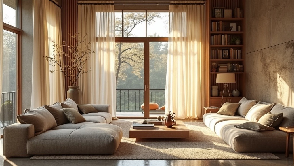 salon w stylu japandi