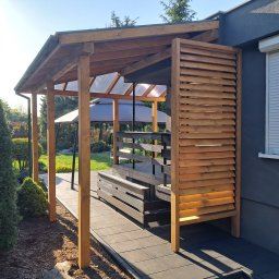 Wykonanie konstrukcji i zadaszenia z poliwęglanu na działkach ROD