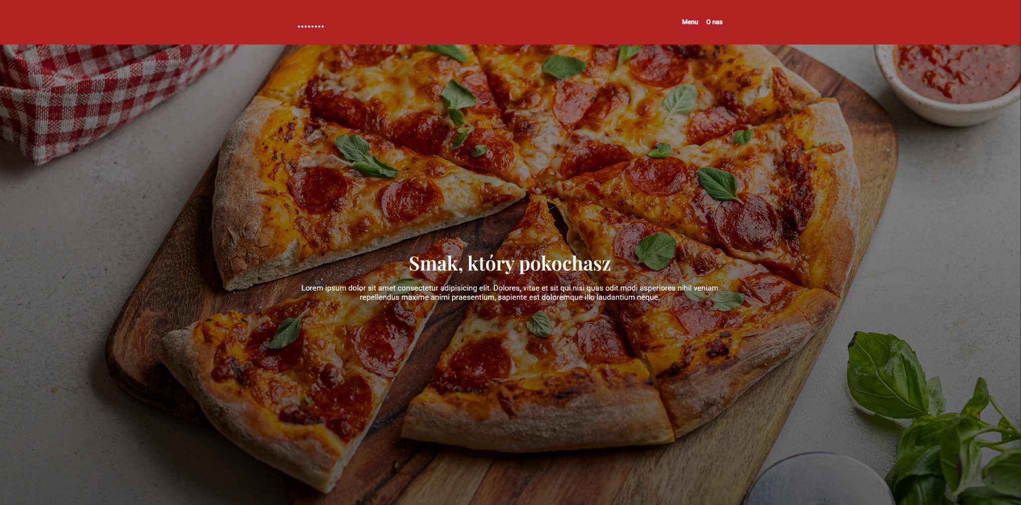 Przykładowa strona dla pizzerii.