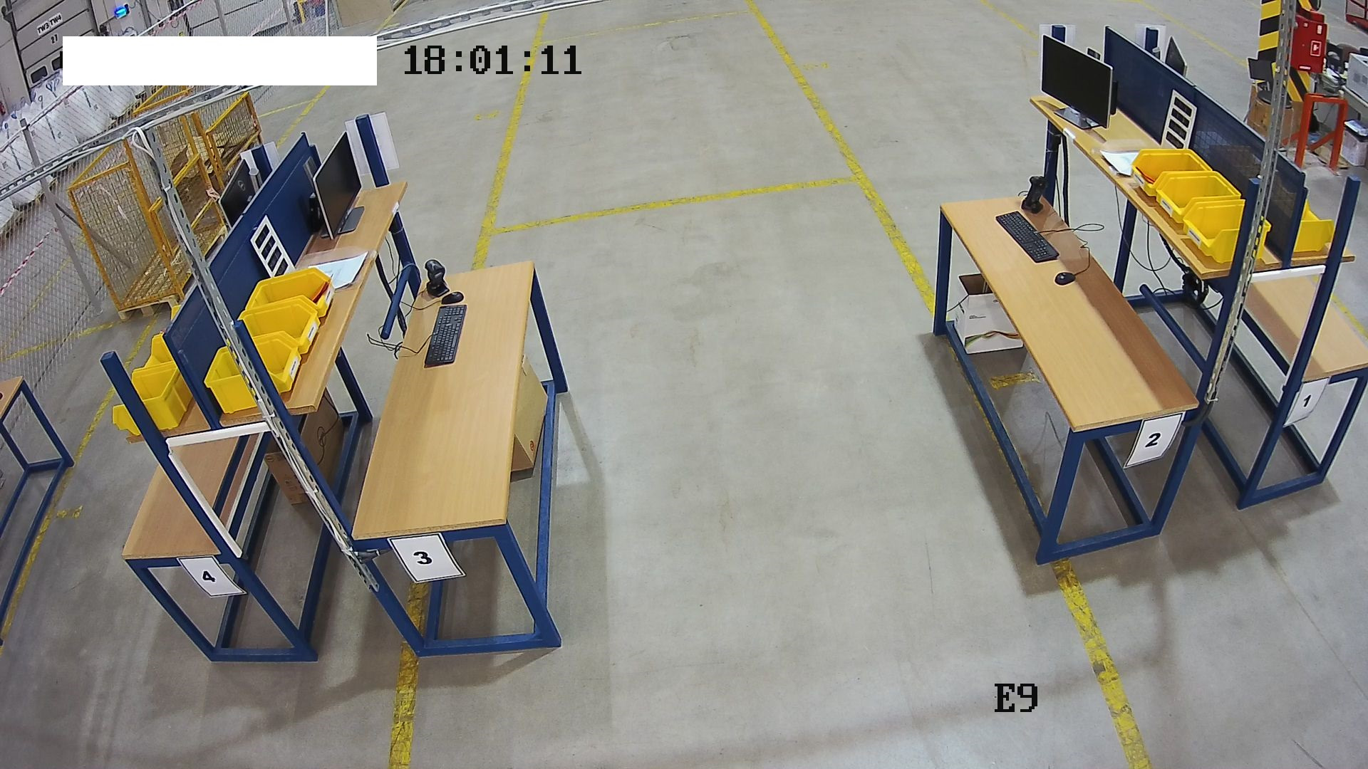 Obserwacja miejsc przygotowania asortymentu do wysyłki , kamera w rozdzielczości 4 Mpix