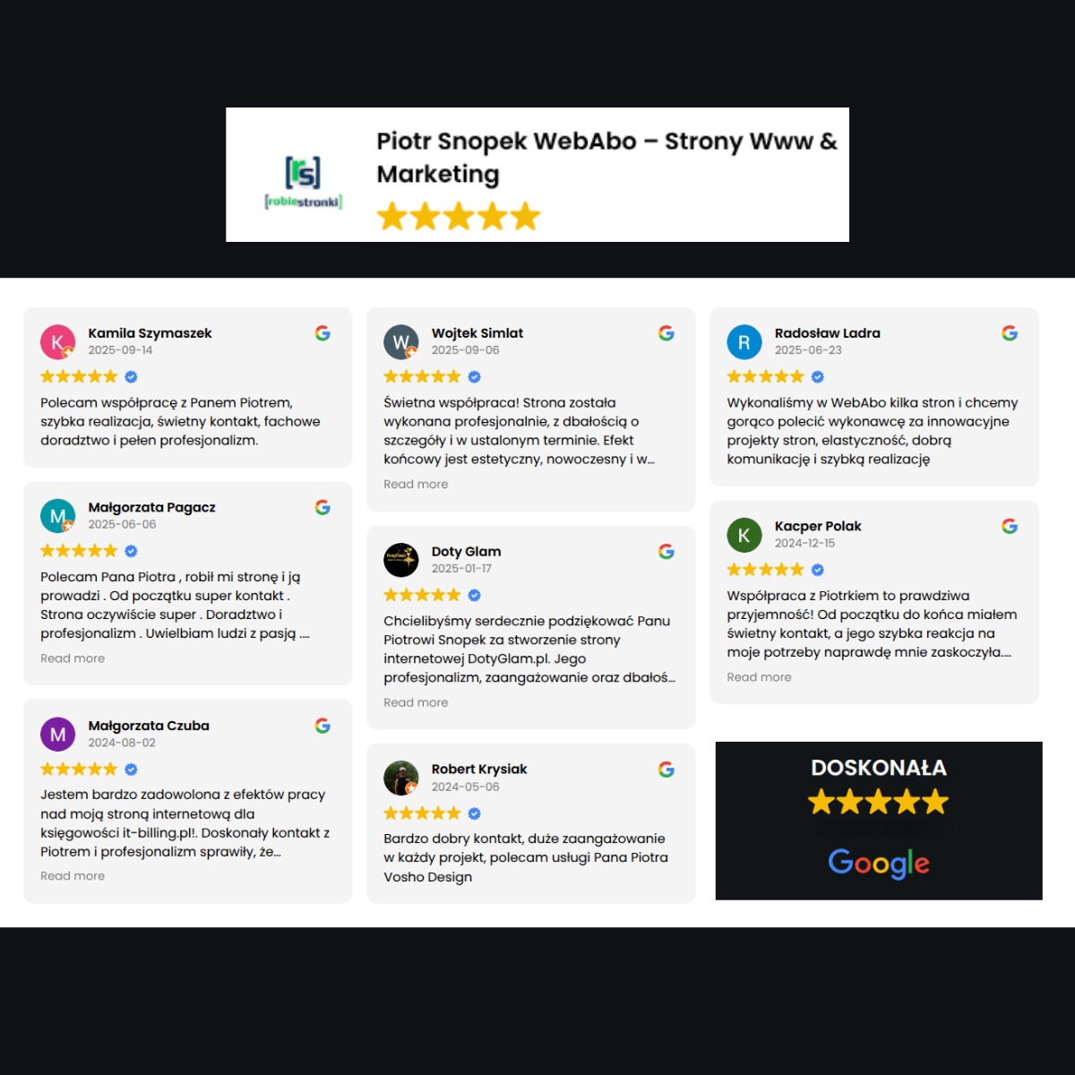 Moje Opinie w Google Moja Firma 5/5