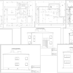 Zestaw rysunków technicznych z inwentaryzacji budynku