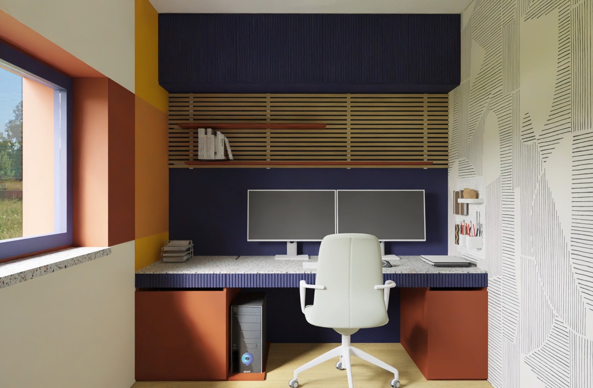 Odważne home office.