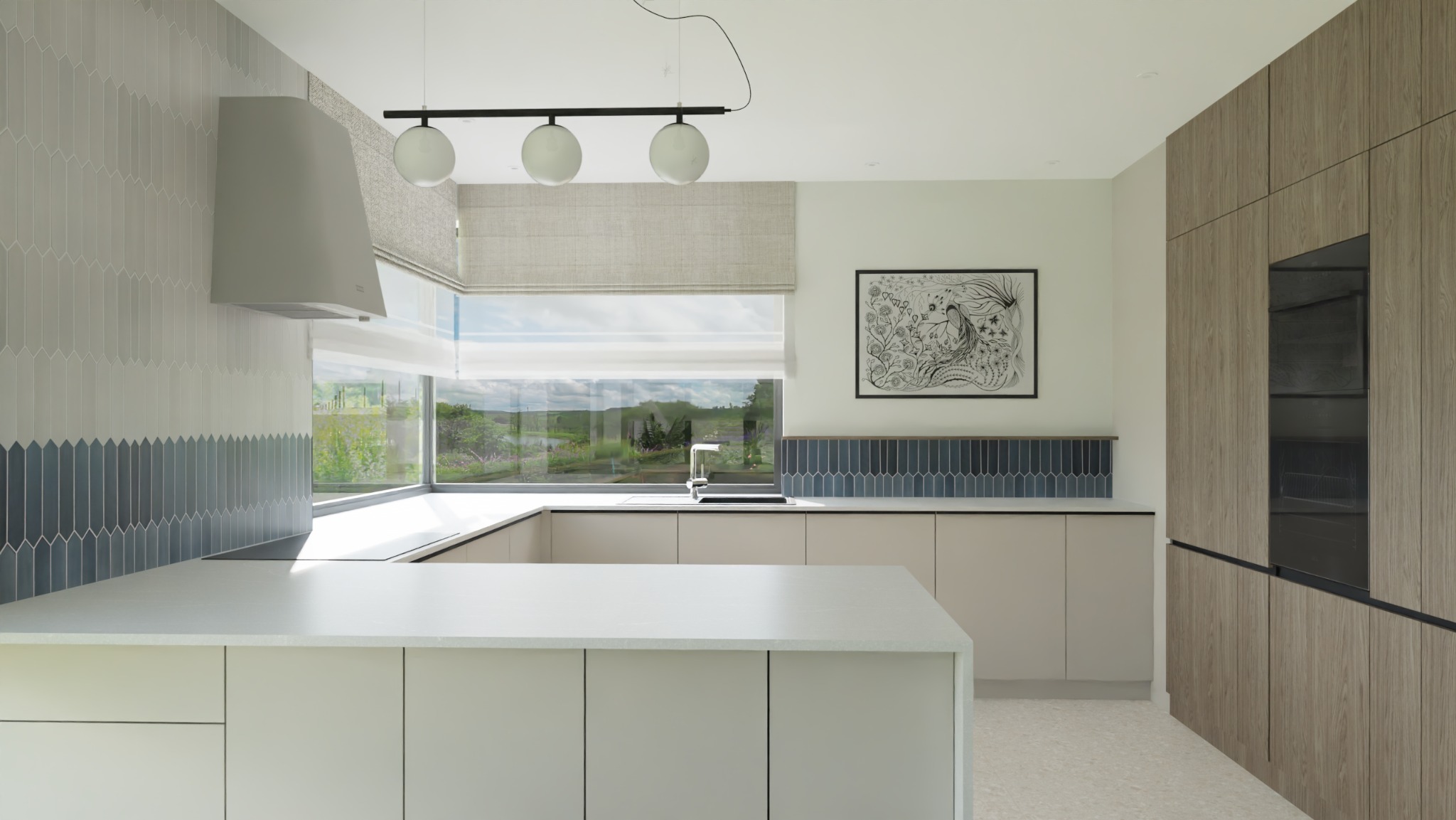 Przestronna kuchnia.