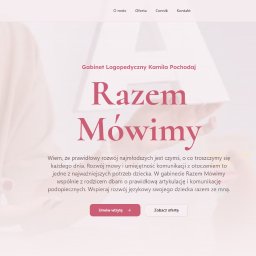 Strona zrealizowana dla firmy razemmowimy.pl gabinet logopedyczny 