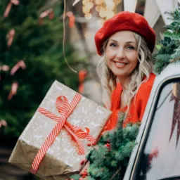 Kobieca sesja świąteczna.