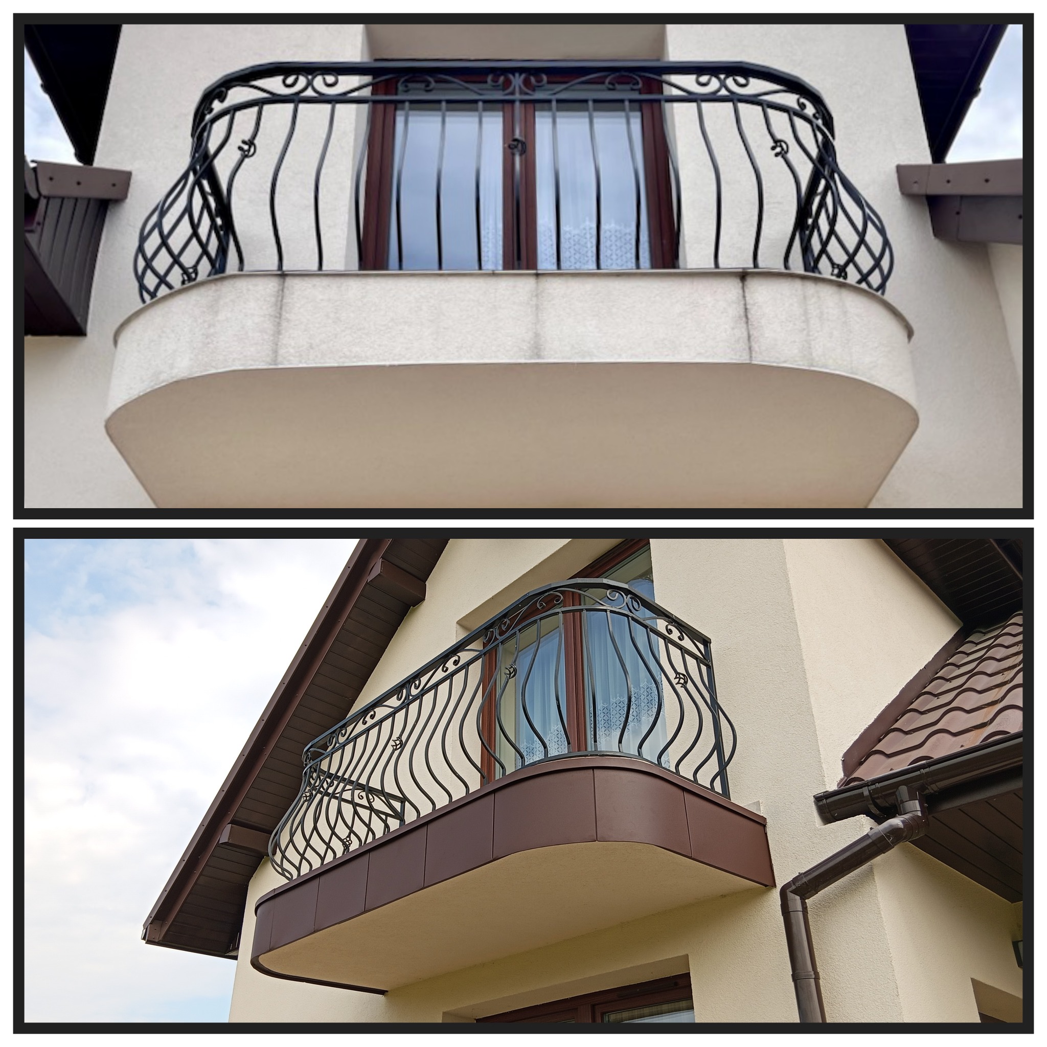 Balkon po łuku na zasówkę