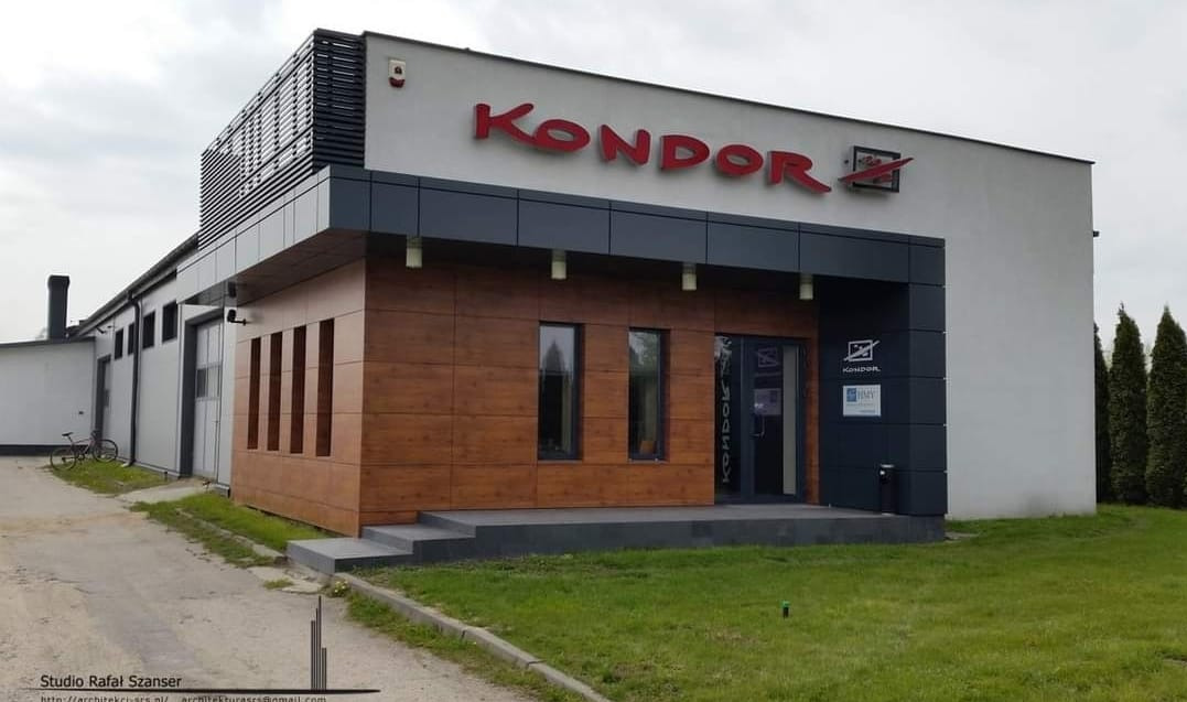 Przebudowa części biurowej firmy Kondor w Siennicy. 230m2