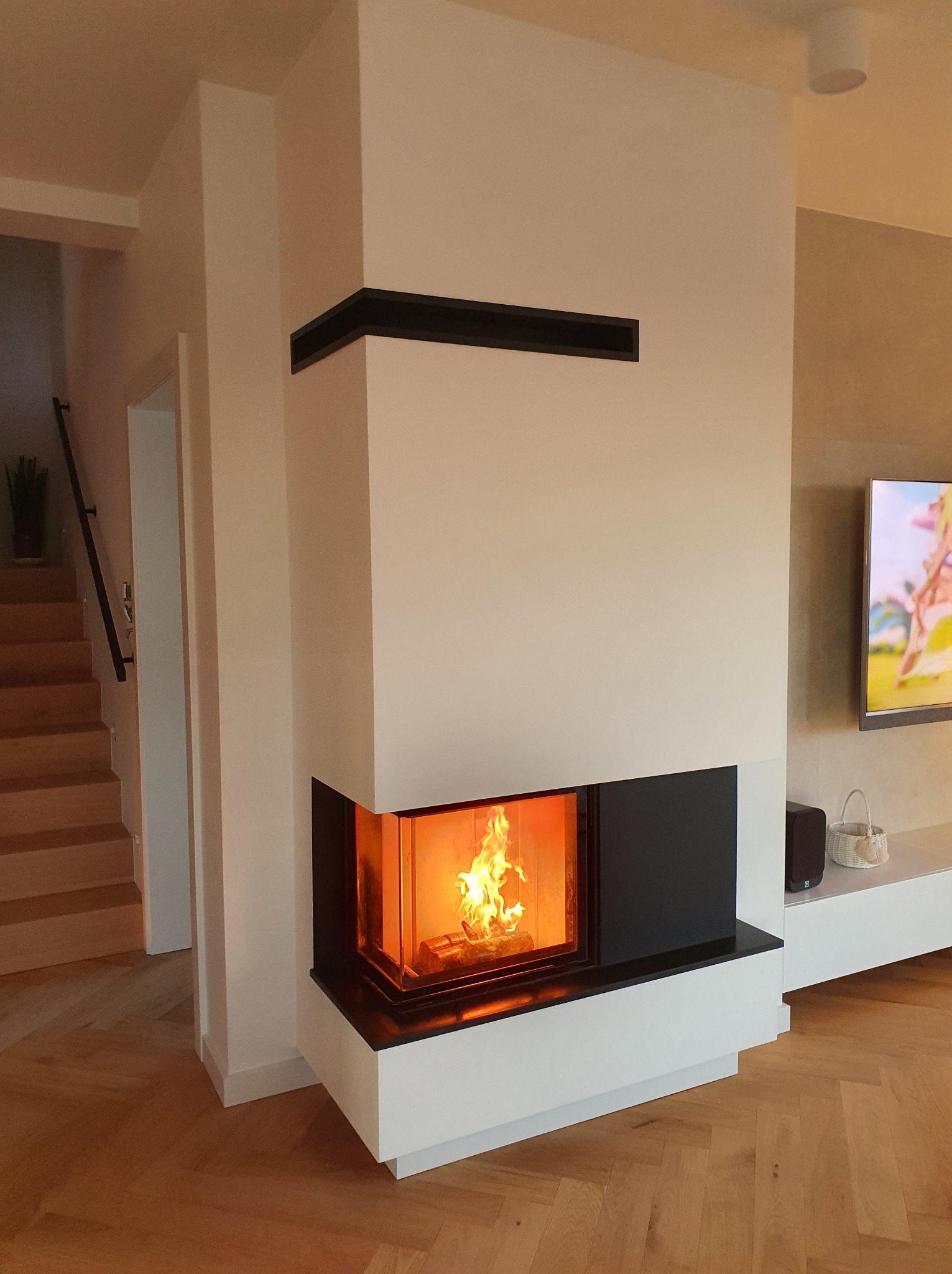 Wkład kominkowy Schmid Ekko L 55(34)51h. Kominek narożny kielce kominki nowoczesne