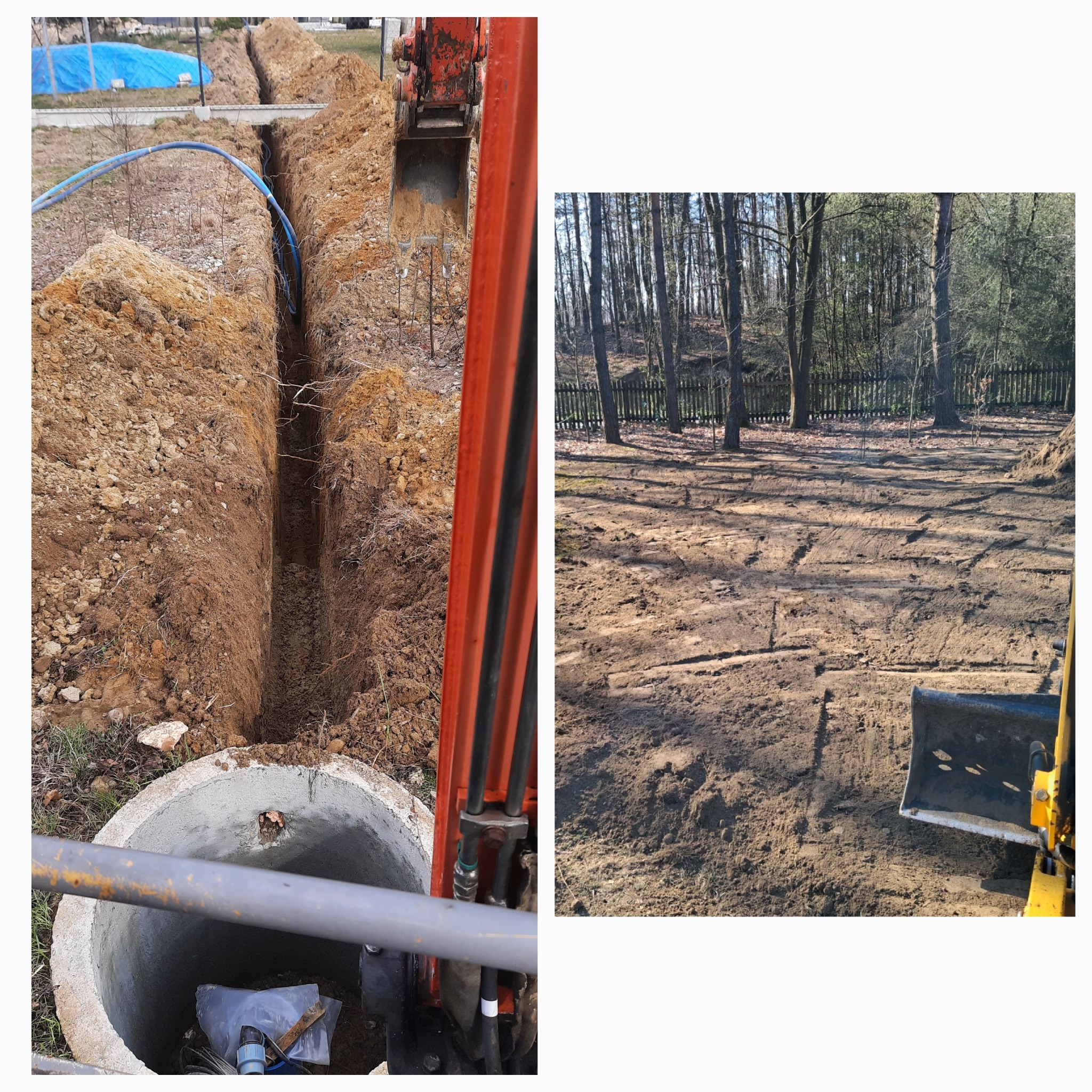 Wykopy, niwelacje terenu