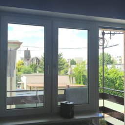 SAMPRE Bydgoszcz - Łukasz Rabęda - Wymiana okien w domku jednorodzinnym. Profil VEKA SL82MD w obustronnym kolorze Dąb klejony pieprzowy super mat.