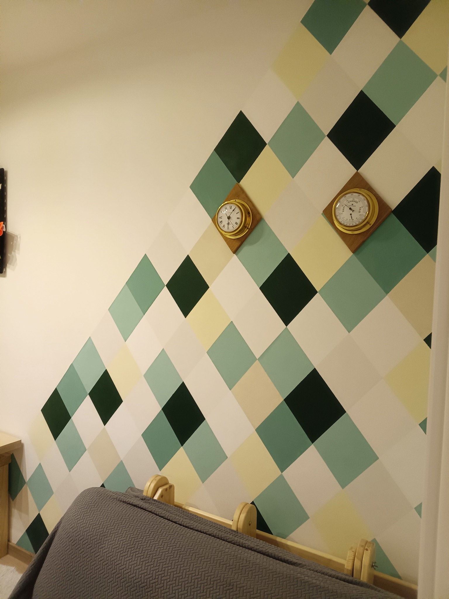 Ręcznie malowana sciana.