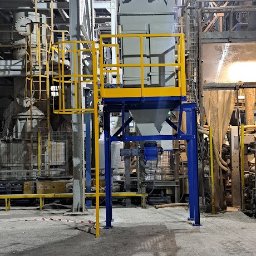 Filtr patronowy.
Odpylanie pakowaczki.