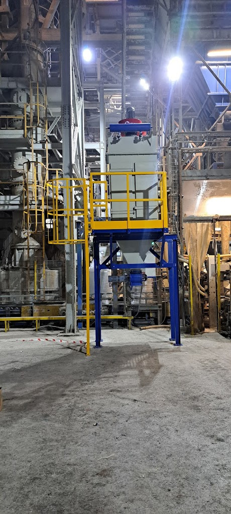 Filtr patronowy. Odpylanie pakowaczki.