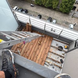 Wymiana desek tarasowych z zachowaniem spadku oraz poziomu 