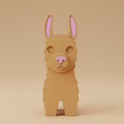 Holder na okulary w kształcie lamy - możliwość dołączenia elementów dekoracyjnych w postaci sznurków do uszu, zawieszenia okularów i odłożenia kluczy.