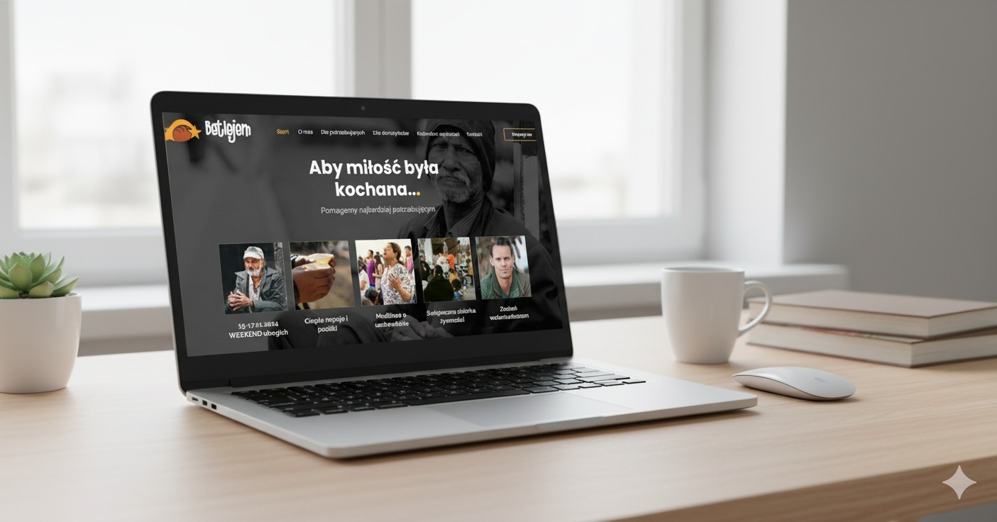 Strona internetowa oraz projekt log dla wspólnoty Betlejem.