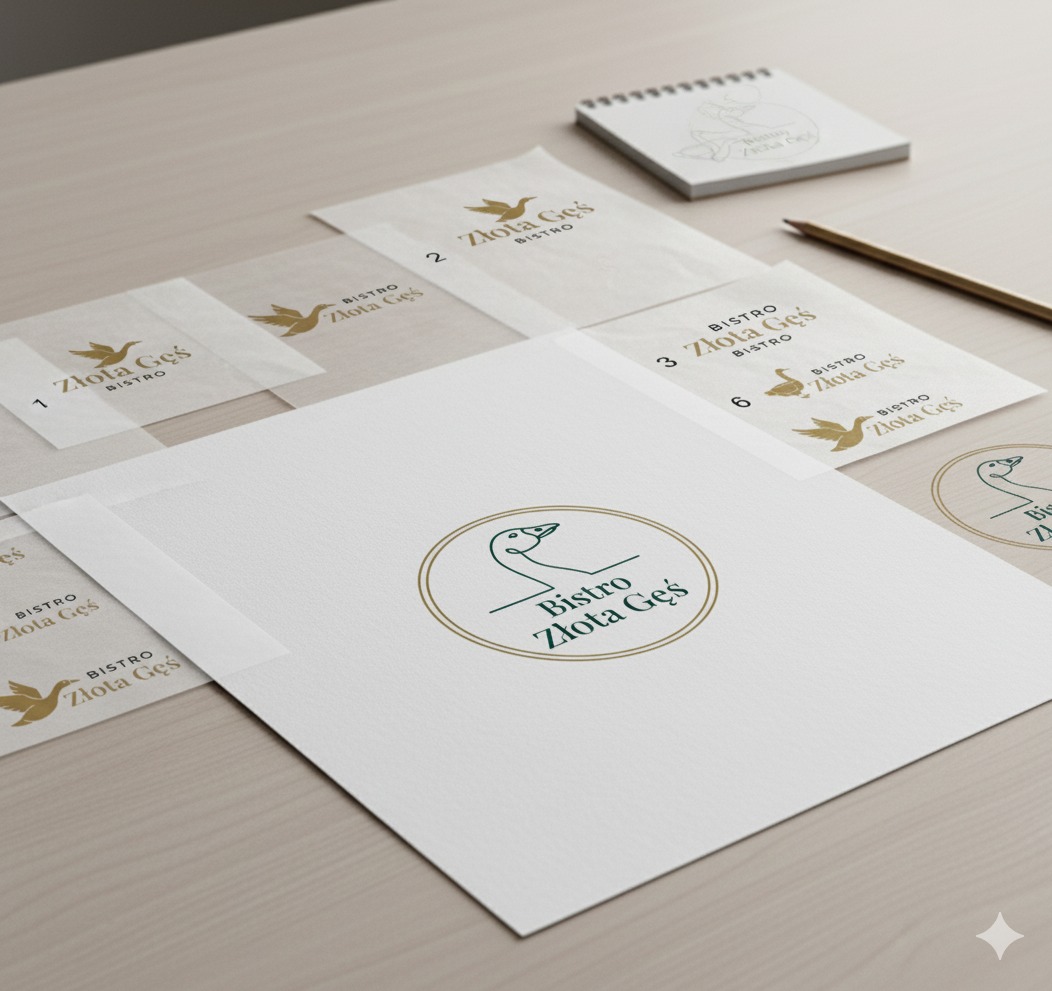 Proces twórczy powstawania logo.. zawsze powstaje wiele opcji do wyboru dla klienta.