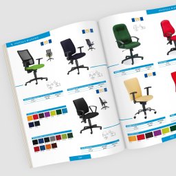 Projekt i skład katalogu mebli dla firmy Biuro Meble.