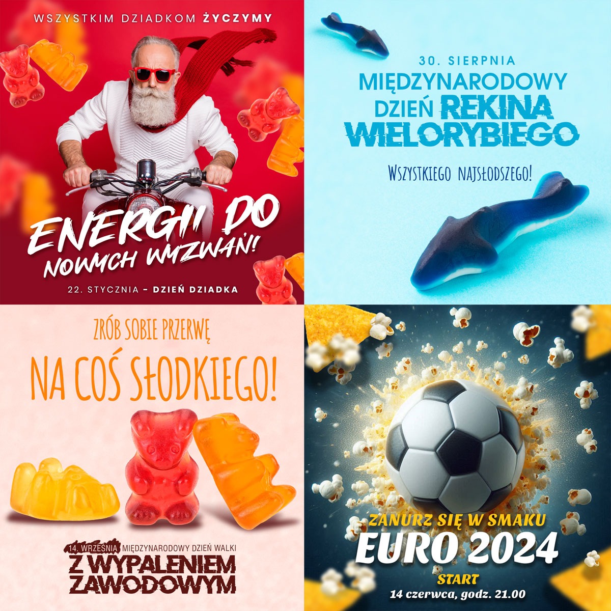 Projekty graficzne na potrzeby social media. Klient: PCO