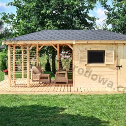Domek ogrodowy z altaną