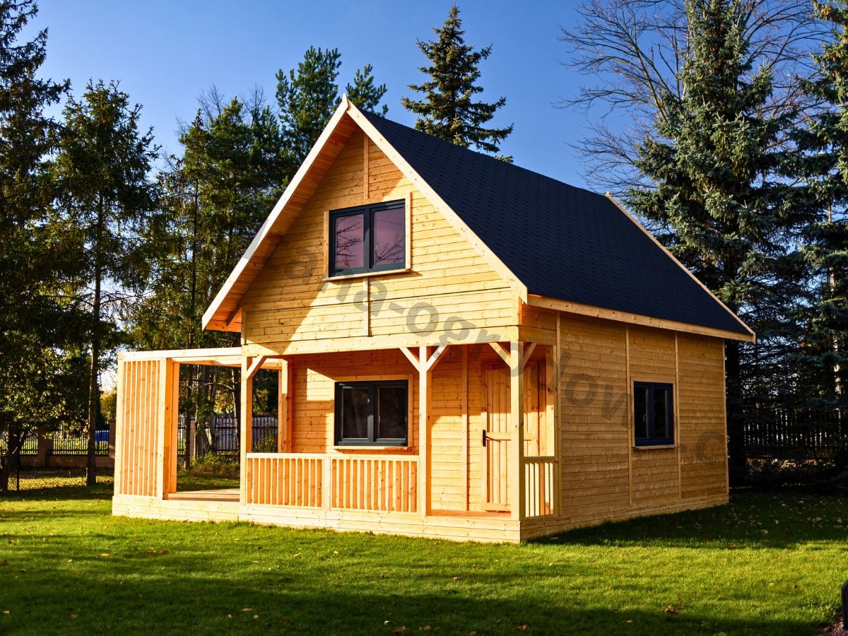 Domek letniskowy z pergolą