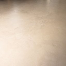 LOFTDEKOR SPÓŁKA Z OGRANICZONĄ ODPOWIEDZIALNOŚCIĄ - Beżowa, gładka posadzka w neutralnym pomieszczeniu. W tle fragmenty nóg krzeseł i biała kolumna. Delikatne wzory na powierzchni podłogi.